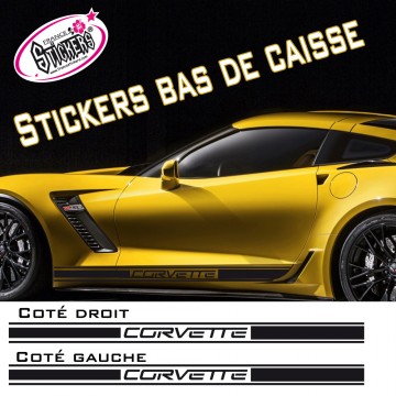  Stickers Autocollant Bandes Racing Bas de Caisse Personnalisé vendu par 2