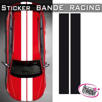 Stickers autocollants bandes damiers racing