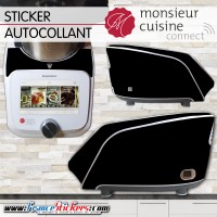Stickers Autocollants Monsieur Cuisine Connect MCC - Noir