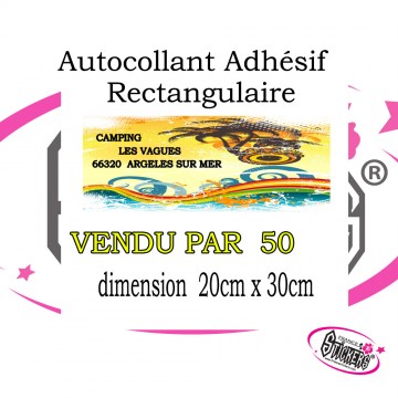 Autocollant Adhésif Rectangulaire