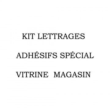 KiT LETTRAGES ADHESIFS SPECIAL VITRINE MAG