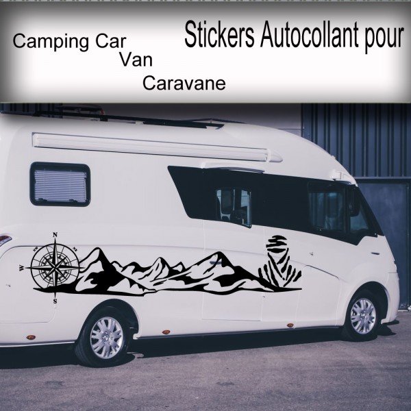 Stickers Camping Car Boussole Dakar pas cher •.¸¸ FRANCE STICKERS¸¸.•