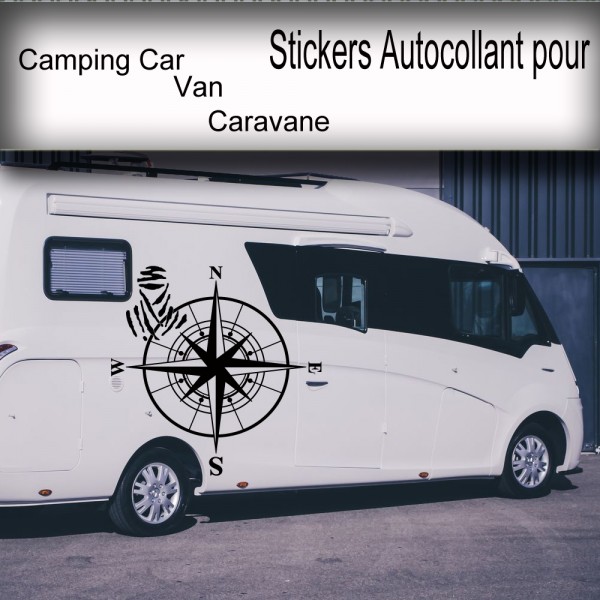 Stickers pour Camping Car : Boussole Dakar pas cher •.¸¸ FRANCE