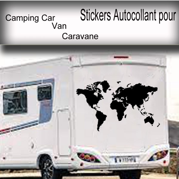 Stickers Carte du monde pour Camping Car pas cher •.¸¸ FRANCE