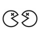 Stickers Pac Man & Pac Man