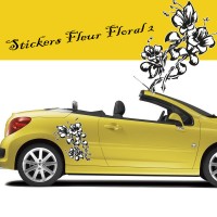 stickers Fleur Floral Hibiscus
