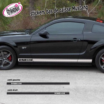 Stickers bas de caisse Mustang GT 350 vendu par 2