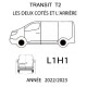 Adhésif FORD TRANSIT T2 ANNÉE 2022 - 2023