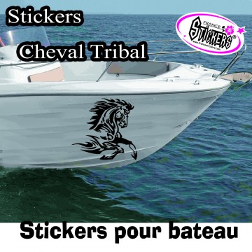  Stickers Cheval tribal pour bateau