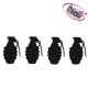 Stickers Grenade vendu par planche de 4