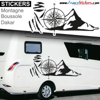 Stickers Montagne Boussole Dakar