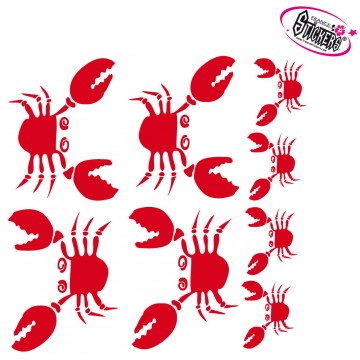 stickers Crabes par planche