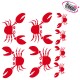 stickers Crabes par planche