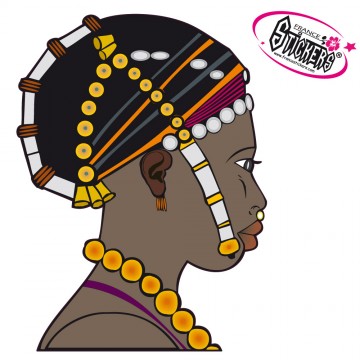 Stickers Afrique Jeune Femme 