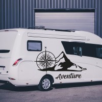 Stickers Boussole - Montagne - Aventure