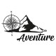 Stickers Boussole - Montagne - Aventure