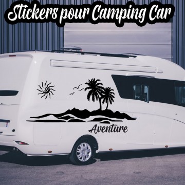  Stickers Palmier Soleil Aventure