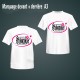Tee Shirt Col Rond marquage devant + dos format A4