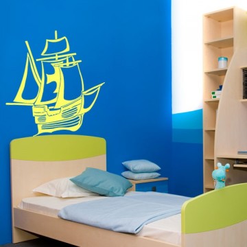 Stickers Autocollant Bateau de Pirate 