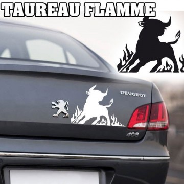 stickers Tuning Taureau Flamme sttf2