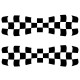 Planche de 2 Stickers Tuning Damier - 1