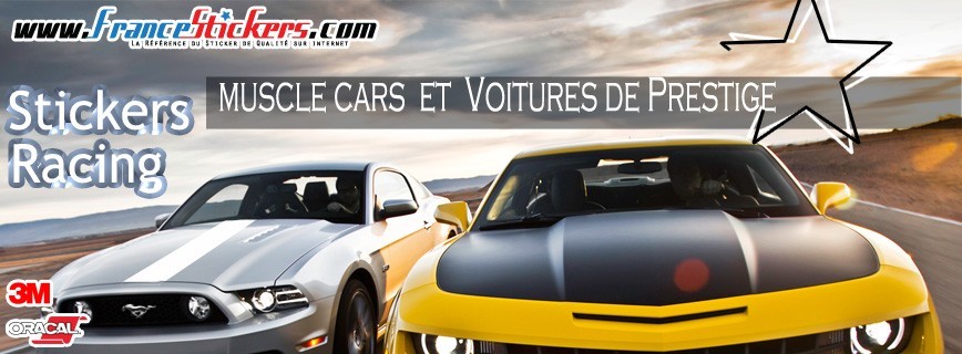 Stickers pour Muscle Cars et Voitures de Prestige