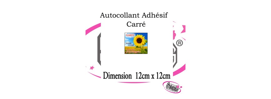 Étiquette CARRÉ 12CM X 12CM Étiquette CARRÉ 12CM X 12CM