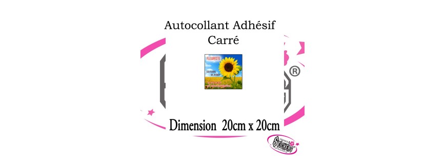 Étiquette CARRÉ 20cm x 20cm Étiquette CARRÉ 20cm x 20cm