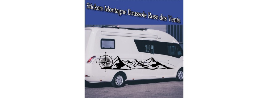 Autocollant En Vinyle Pour Camping-car, Étiquette, Boussole, Phare