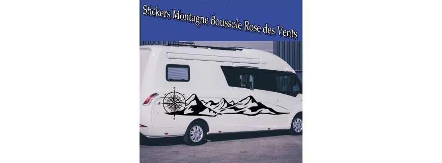 Stickers Camping Car Montagne