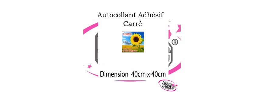 Étiquette CARRÉ 40cm x 40cm Étiquette CARRÉ 40cm x 40cm