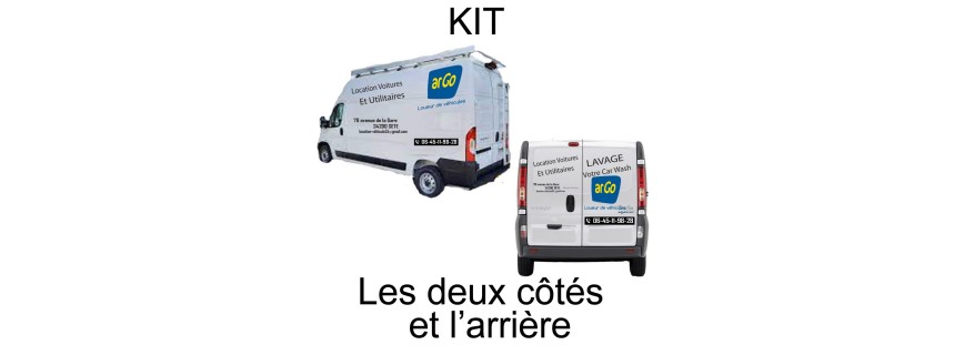 kIT ADHÉSIFS LES DEUX CÔTÉS ET L'ARRIÈRE